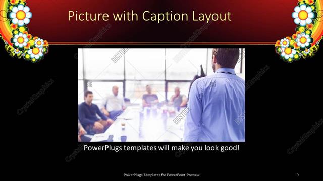 Picture with Caption presentation slide layout