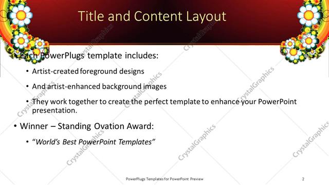 Title and Content presentation slide layout