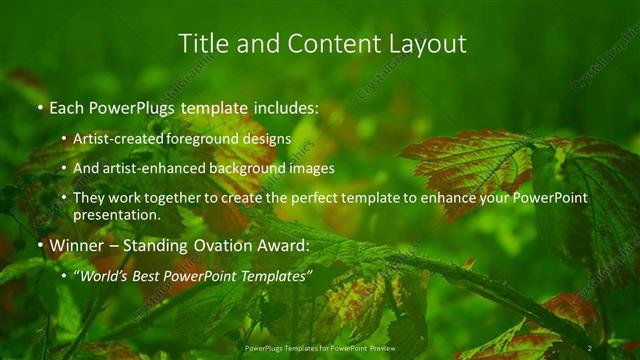 Title and Content presentation slide layout