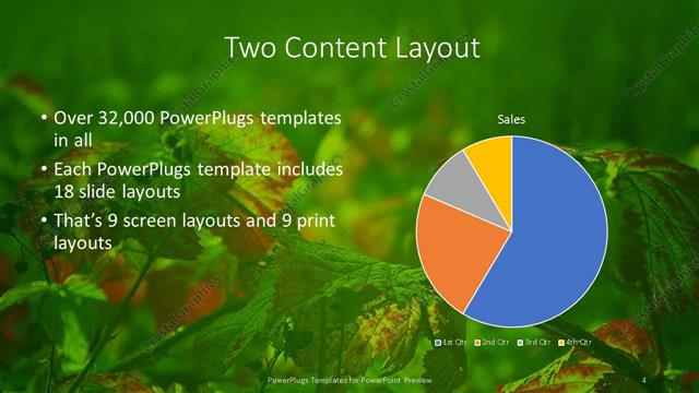 Two Content presentation slide layout