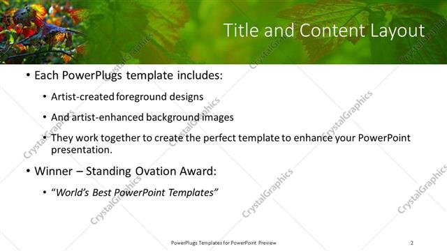 Title and Content presentation slide layout