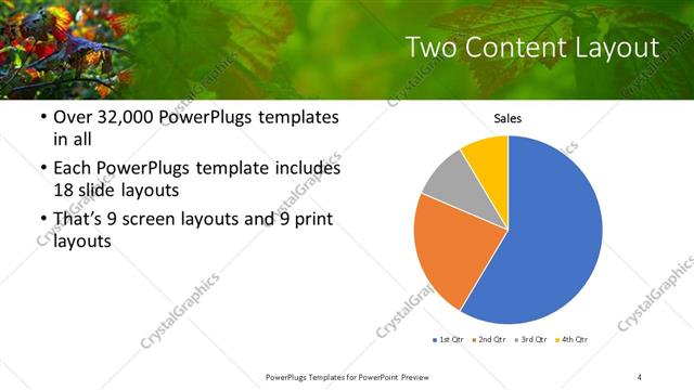 Two Content presentation slide layout