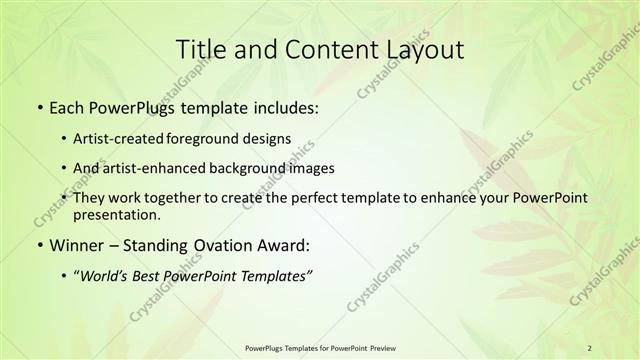 Title and Content presentation slide layout