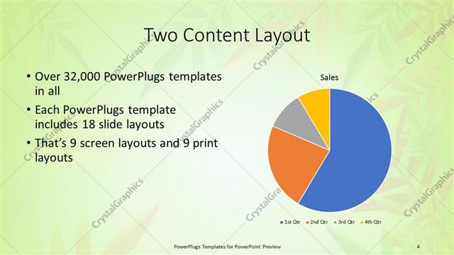 Two Content presentation slide layout