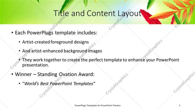 Title and Content presentation slide layout