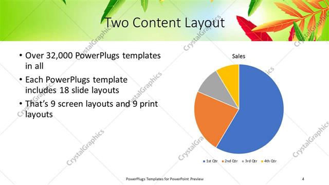 Two Content presentation slide layout