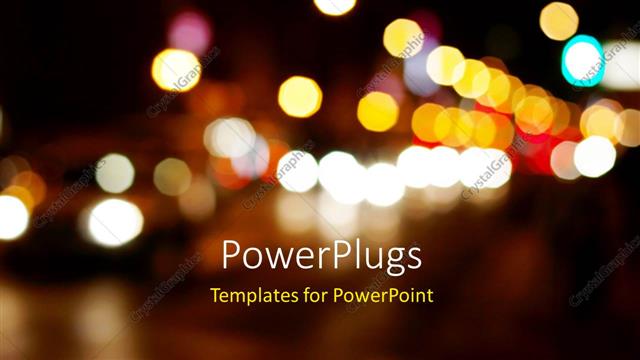  Presentation with lights - A number of colorful lights with dark background