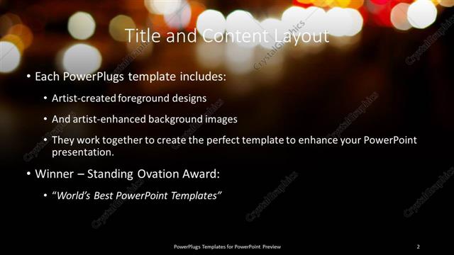 Title and Content presentation slide layout