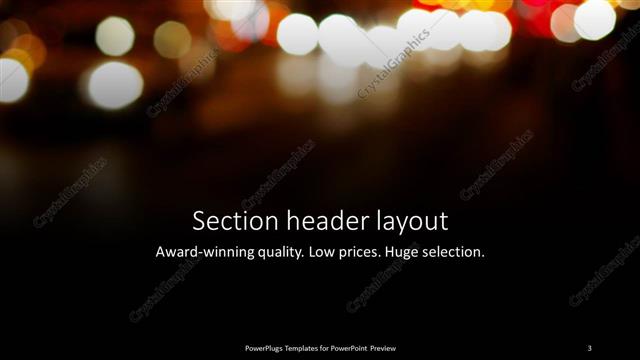 Section Header presentation slide layout