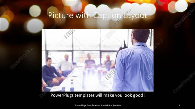 Picture with Caption presentation slide layout