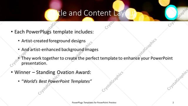 Title and Content presentation slide layout