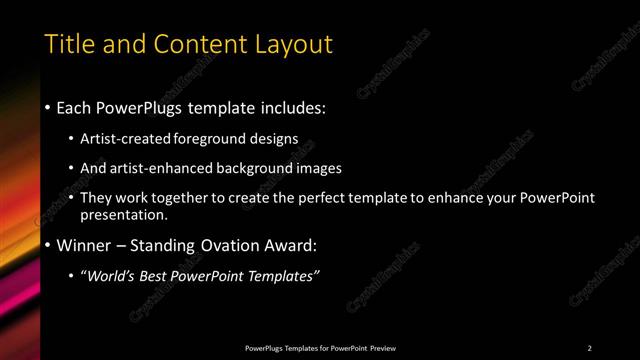 Title and Content presentation slide layout