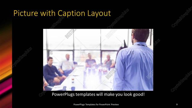 Picture with Caption presentation slide layout