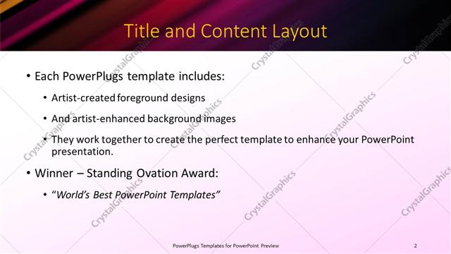 Title and Content presentation slide layout