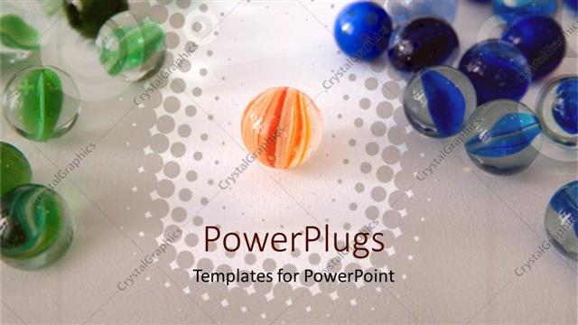  Presentation with marbles - A number of colorful marbles in circular shapes