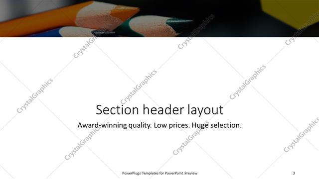 Section Header presentation slide layout