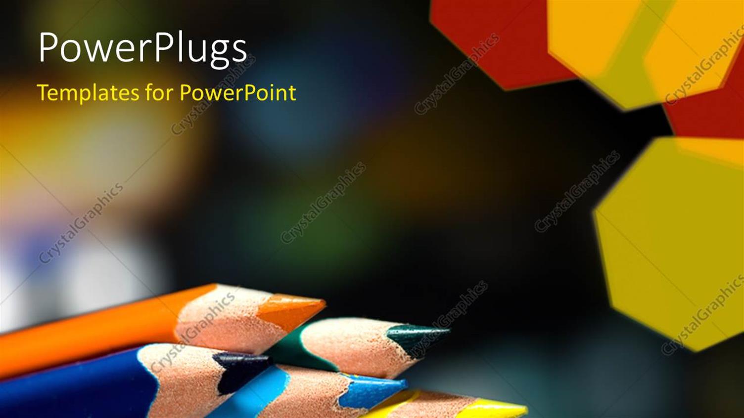 Featuring a Number of Colorful Pencils with Blurred Background