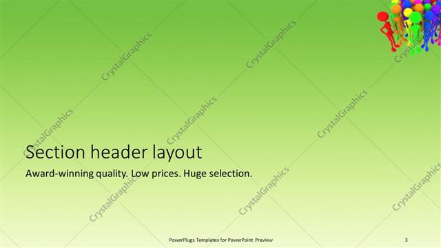 Section Header presentation slide layout