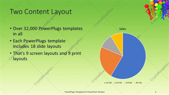 Two Content presentation slide layout