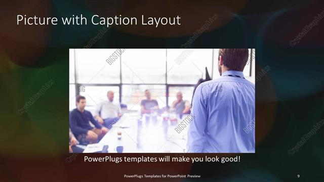 Picture with Caption presentation slide layout