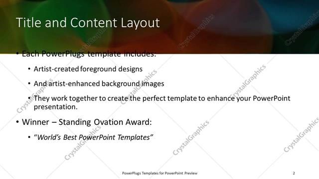 Title and Content presentation slide layout