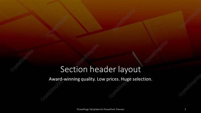 Section Header presentation slide layout