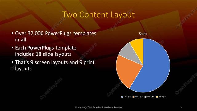 Two Content presentation slide layout