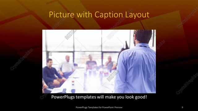 Picture with Caption presentation slide layout