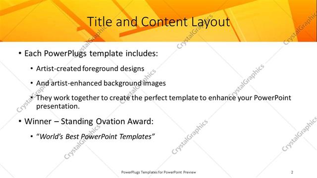Title and Content presentation slide layout