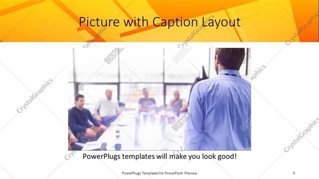 Picture with Caption presentation slide layout
