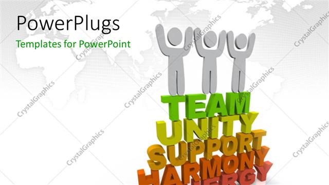  Presentation with colorful - A number of colorful words with map in the background