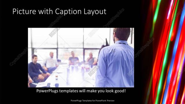 Picture with Caption presentation slide layout