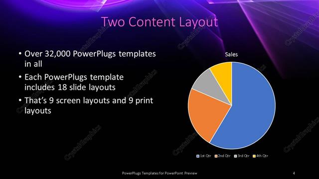 Two Content presentation slide layout