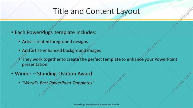 Title and Content presentation slide layout