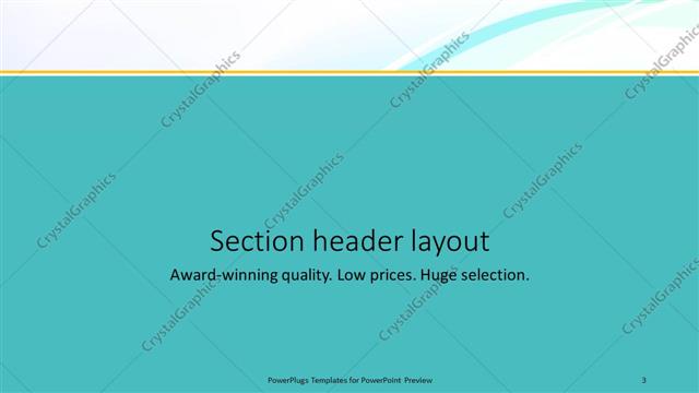 Section Header presentation slide layout