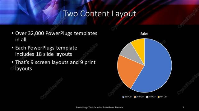 Two Content presentation slide layout
