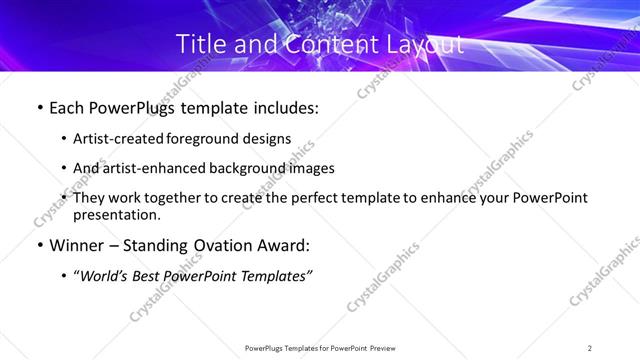 Title and Content presentation slide layout