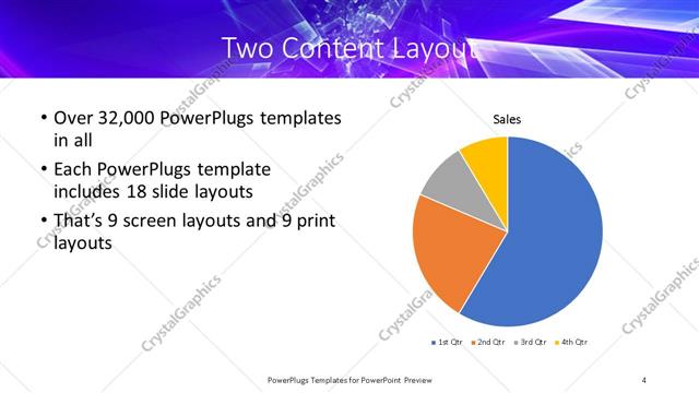 Two Content presentation slide layout