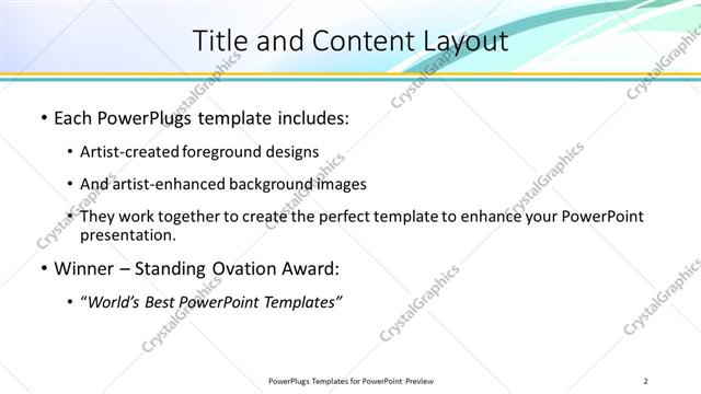 Title and Content presentation slide layout