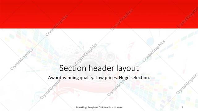 Section Header presentation slide layout