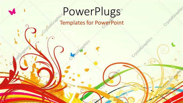  Presentation with design - A number of colors with white background