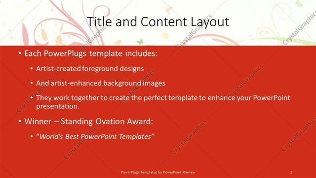 Title and Content presentation slide layout
