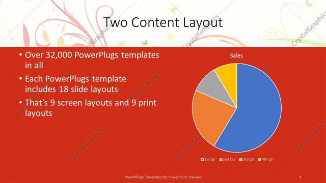 Two Content presentation slide layout