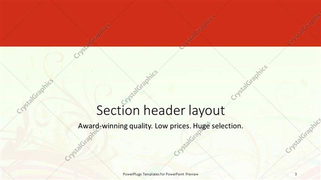 Section Header presentation slide layout
