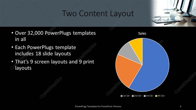 Two Content presentation slide layout