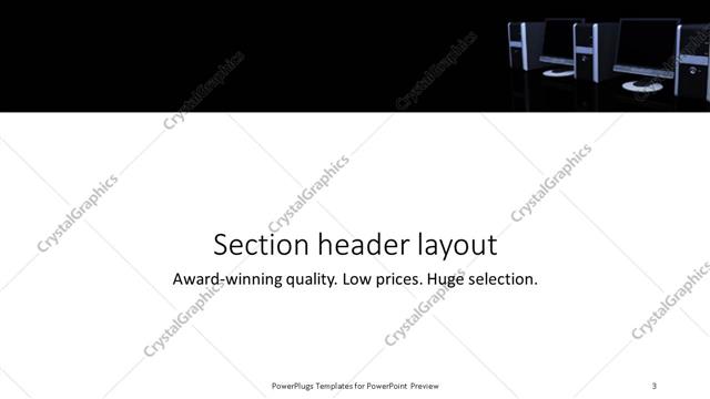 Section Header presentation slide layout