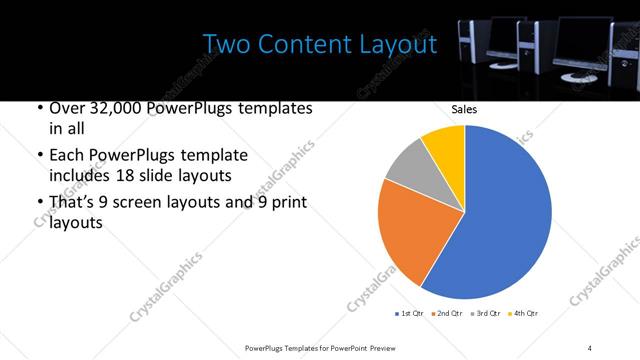 Two Content presentation slide layout