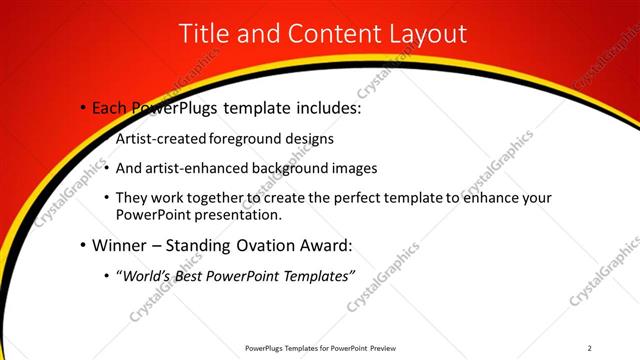Title and Content presentation slide layout