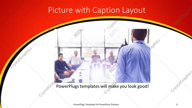 Picture with Caption presentation slide layout