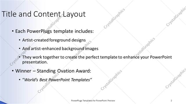 Title and Content presentation slide layout